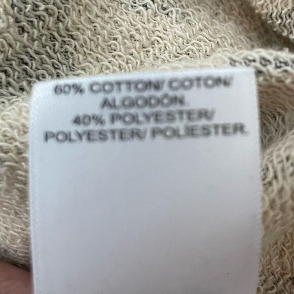 Lucky Brand Leopard Print Hoodie Sweatshirt Tan Black French Terry Long Sleeve S - Picture 7 of 8